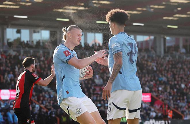 Manchester City beat Bournemouth 2-1! Fa Cup Final 4 20 year old Wonder 2 assists Haaland lose a point + score(haojie)