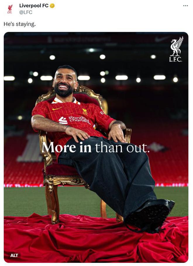 He stays! Official: 32-year-old Mohamed Salah has signed a new contract with Liverpool（haojie)