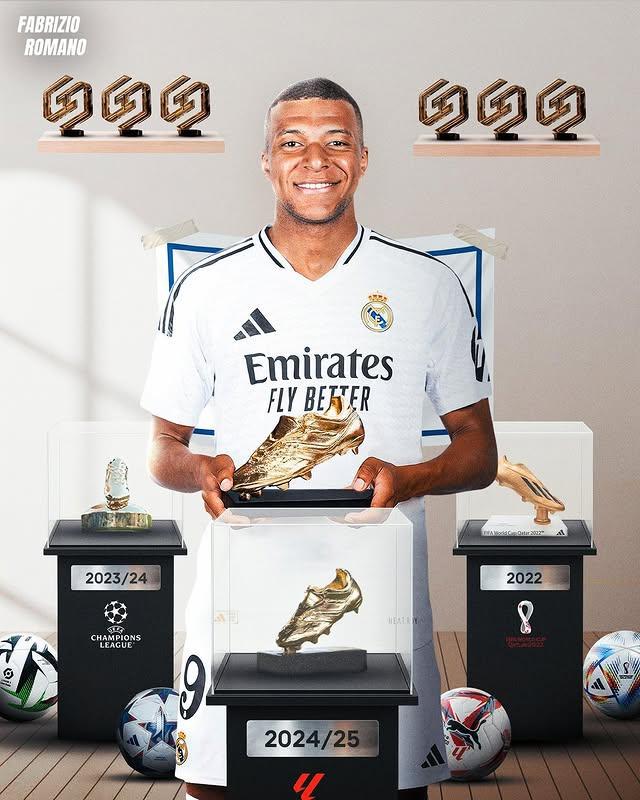 Are you satisfied? In his first season with Real Madrid, Mbappe played 56 games, scored 43 goals and provided 5 assists, winning 2 championships and 2 Golden Boots  [jiayu] 