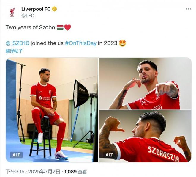 It has been two years since Szoboszlai joined Liverpool. He has made 94 appearances for the Reds, scoring 15 goals and providing 14 assists