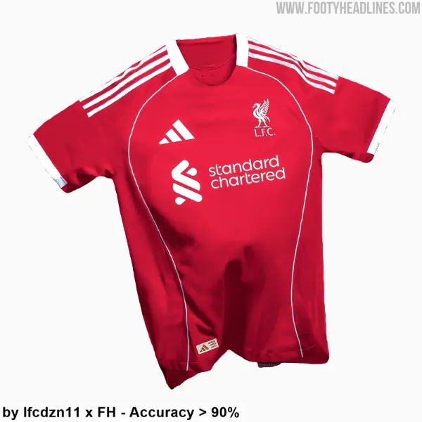 The new 2526 Liverpool jersey, home Players' Fan edition, No. 11 Salah McAllister football jersey for men