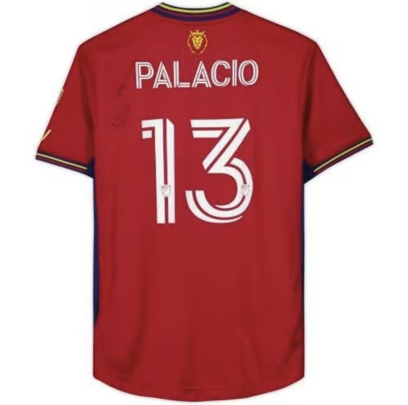 Nelson Palacio Real Salt Lake Autographed Match Used #13 Red Jersev from the 2023 MLS Season Size M-Fanatics Authentic Certified-Soccer