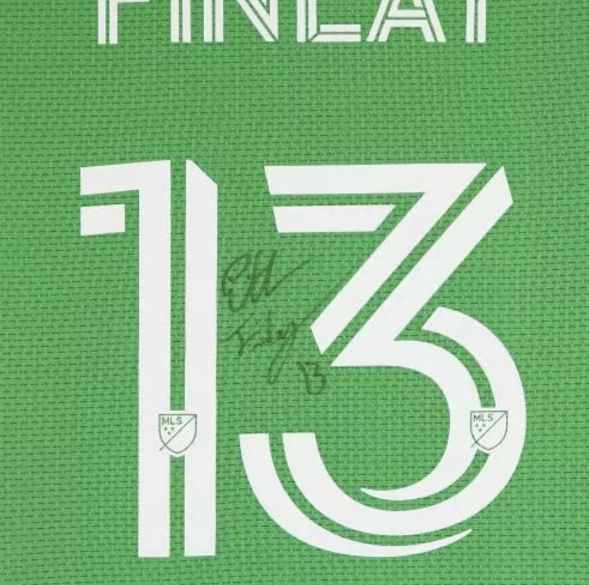 Ethan Finlay Austin FC Autographed Match-Used #13Green Jersey from the 2024 MLS Season -Size SFanatics Authentic Certified-Soccer Memorabilia