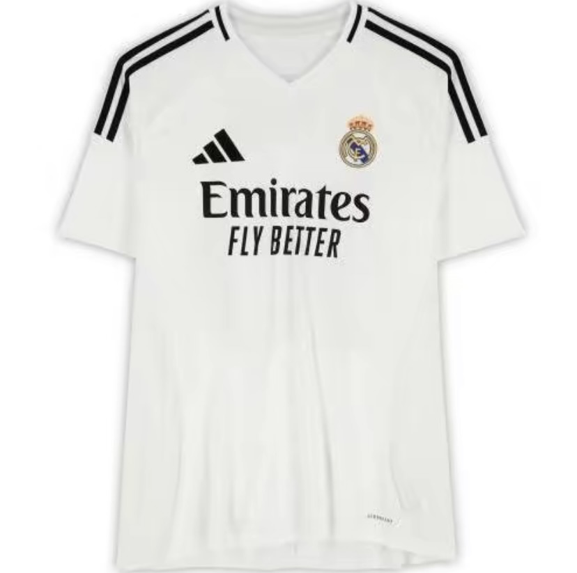 Luis Figo Real Madrid Autographed 2024-25 White Home Adidas versev-BAS-Fanatics Authentic Certified-Soccer Memorabilia