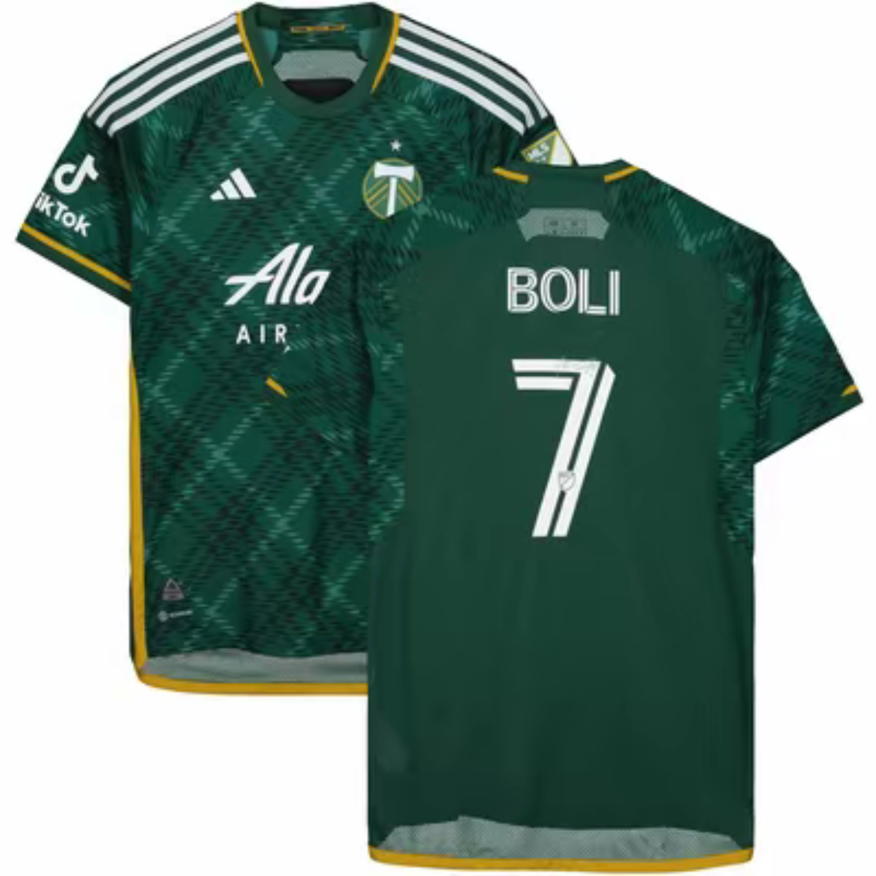Franck Boli Portland Timbers Autographed Match   Used 7 Green Jersey from the 2023 MLS Season  Size M   Fanatics Authentic Certified  Soccer Memorabilia