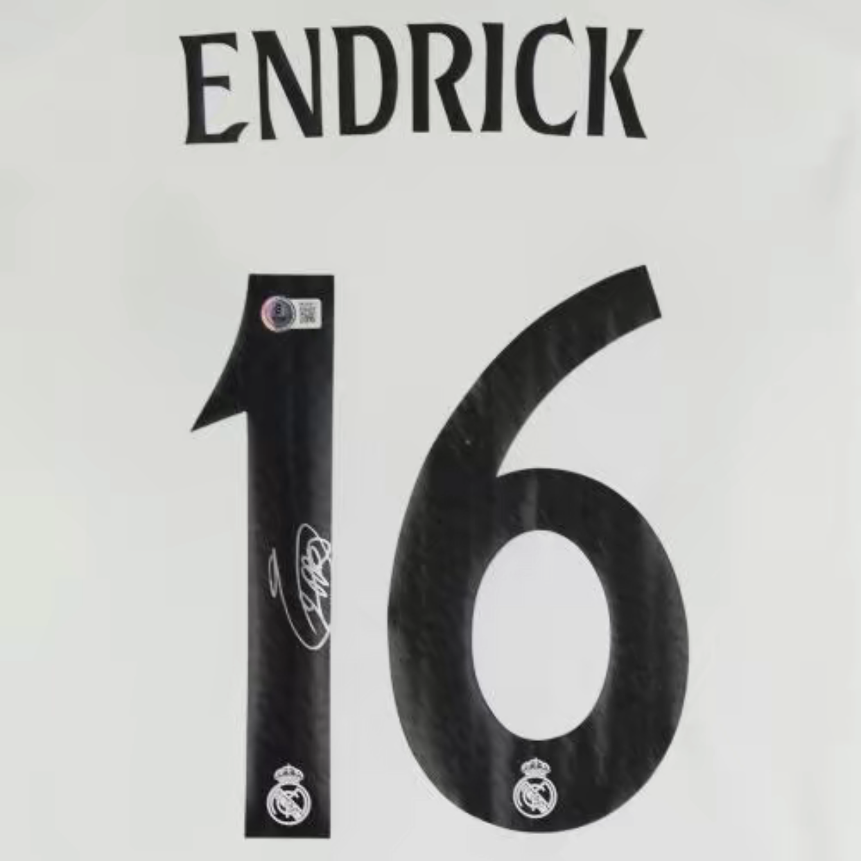 Endrick Real Madrid CF Autographed 2024-25 White Adidas Jersey - Fanatics Authentic Certified - SoccerMemorabilia