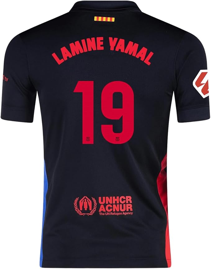 Black Soccer Jersey Lamine Yamal 19 Player Version Slim Fit