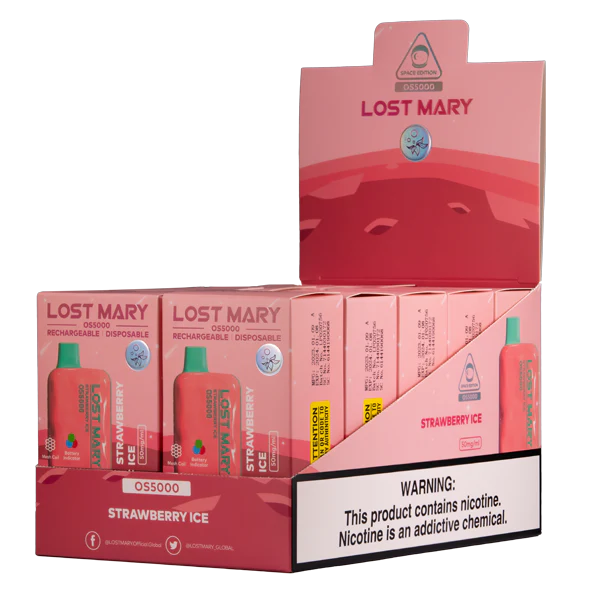 Strawberry Ice Lost Mary OS5000 - Air Bar Vape Shop