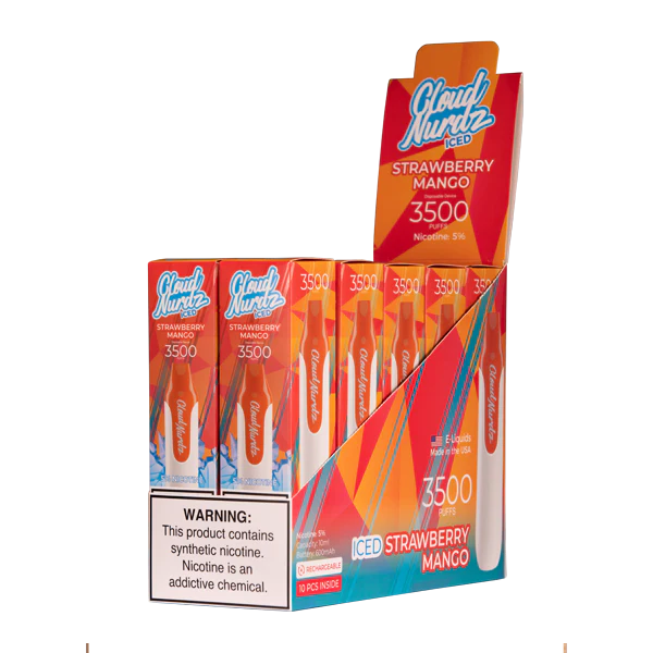 Iced Strawberry Mango Cloud Nurdz 3500 - Air Bar Vape Shop