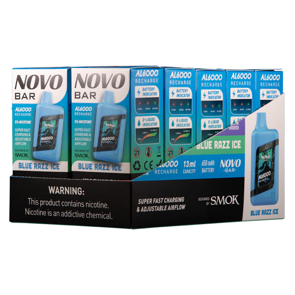 Blue Razz Ice Novo Bar AL6000 - Air Bar Vape Shop
