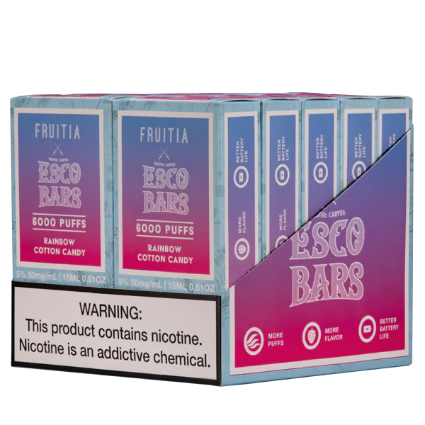 Rainbow Cotton Candy Esco Bar 6000 - Air Bar Vape Shop