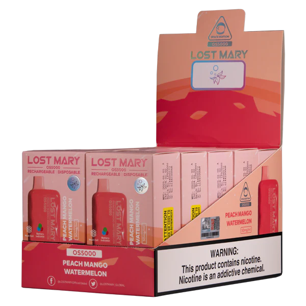 Peach Mango Watermelon Lost Mary OS5000 - Air Bar Vape Shop