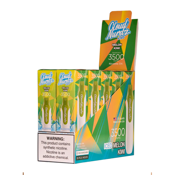 Iced Melon Kiwi Cloud Nurdz 3500 - Air Bar Vape Shop