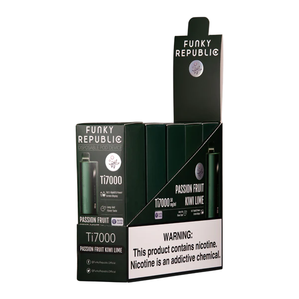 Passion Fruit Kiwi Lime Funky Republic Ti7000 - Air Bar Vape Shop