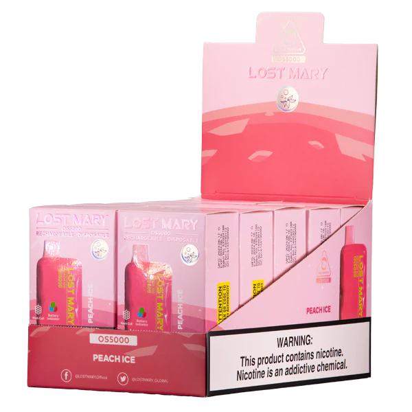Peach Ice Lost Mary OS5000 - Air Bar Vape Shop