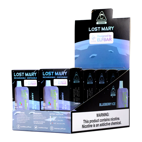 Blueberry Ice Lost Mary OS5000 - Air Bar Vape Shop