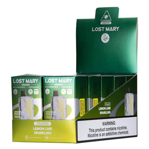 Lemon Lime Sparkling Lost Mary OS5000 Luster - Air Bar Vape Shop