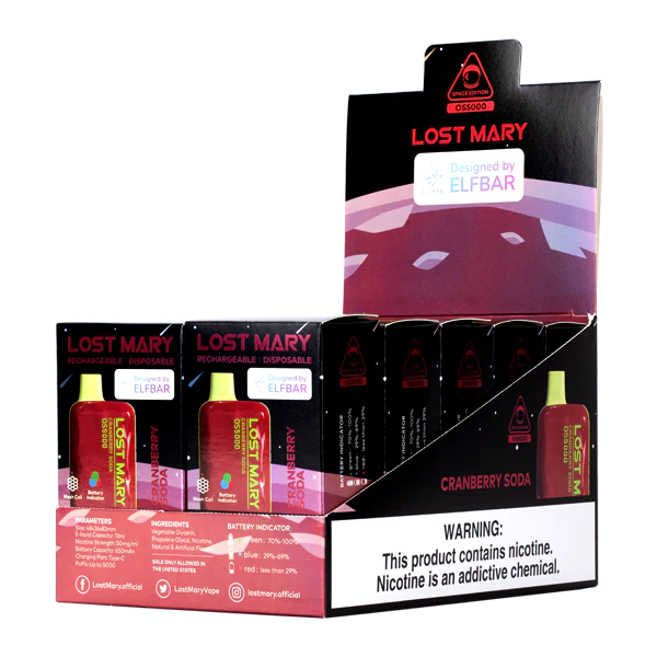 Cranberry Soda Lost Mary OS5000 - Air Bar Vape Shop
