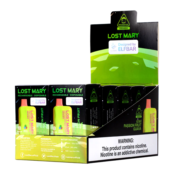 Kiwi Passion Fruit Guava Lost Mary OS5000 - Air Bar Vape Shop