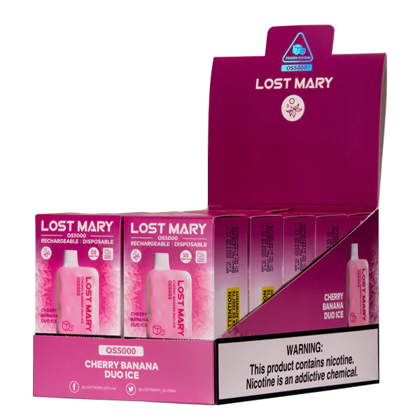 Cherry Banana Duo Ice Lost Mary OS5000 - Air Bar Vape Shop