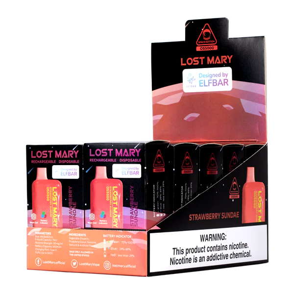 Strawberry Sundae Lost Mary OS5000 - Air Bar Vape Shop