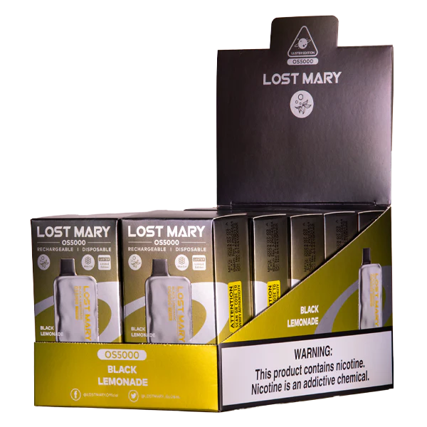 Black Lemonade Lost Mary OS5000 Luster - Air Bar Vape Shop