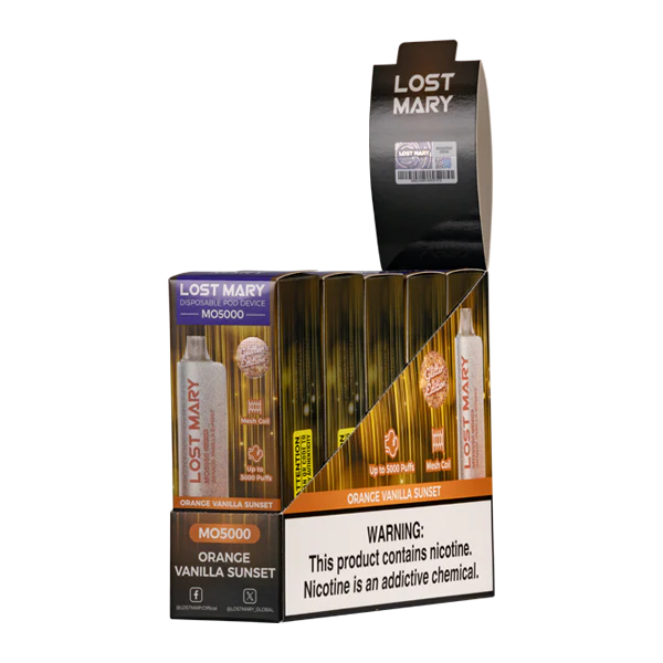 Orange Vanilla Sunset Lost Mary MO5000 (Glitter Edition) - Air Bar Vape Shop