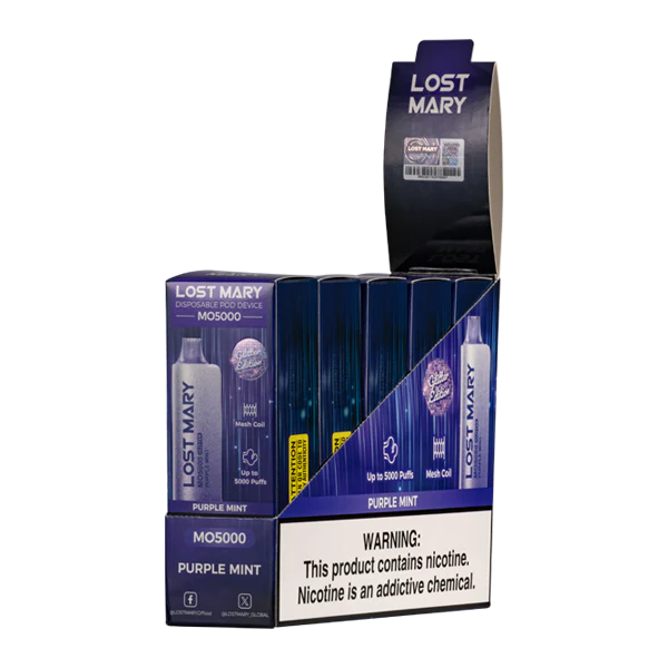 Purple Mint Lost Mary MO5000 (Glitter Edition) - Air Bar Vape Shop