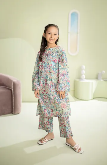 Stitched 2 Piece Printed Cambric Shirt and Cambric Pant (GRPC23W-2016)