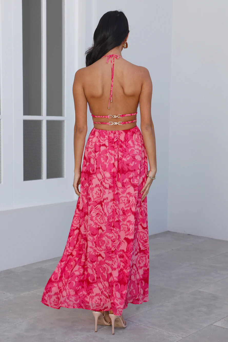 Refreshing Romance Maxi Dress Pink