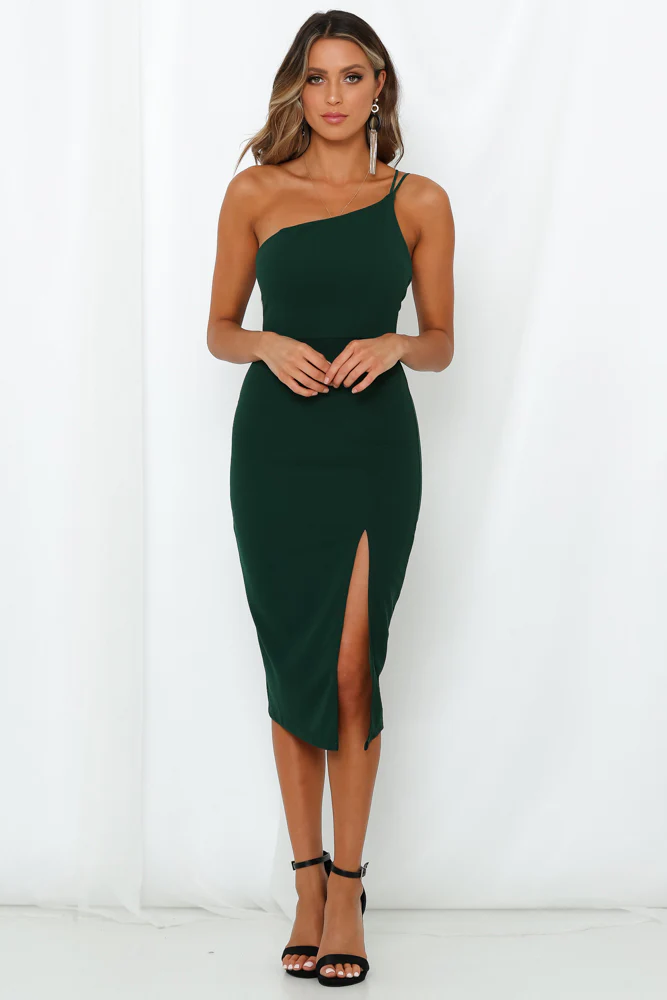 Taking It Back Dress Forest Green