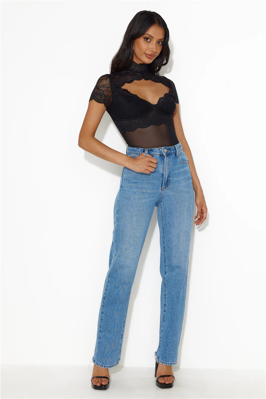Bring The Heat Lace Bodysuit Black