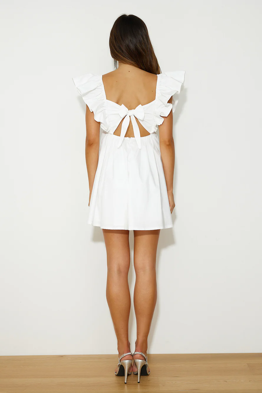 Pretty Time Mini Dress White