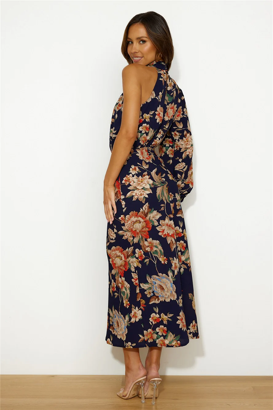 Love Your Needs Midi Dress Navy
