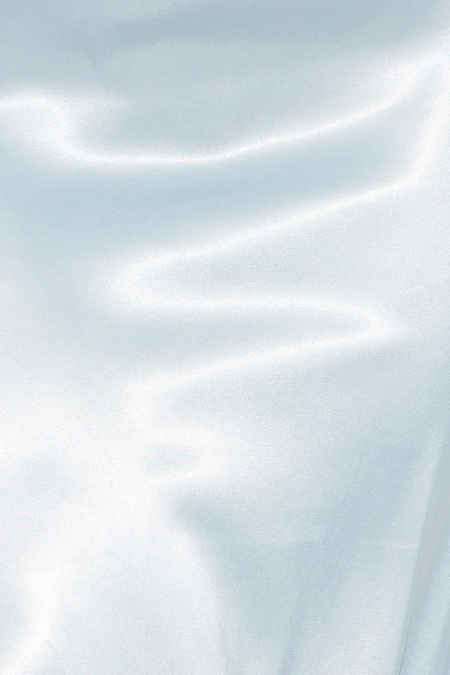She Is Golden Satin Maxi Dress Blue