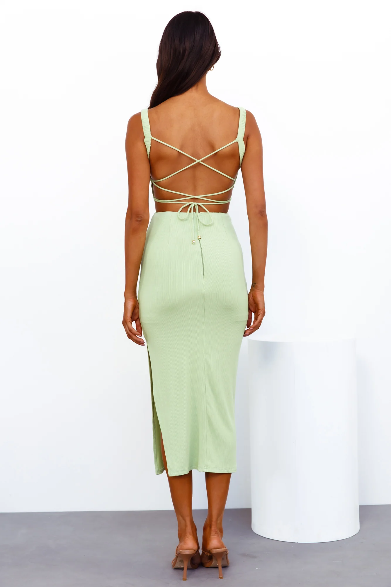 Radio Waves Maxi Dress Green