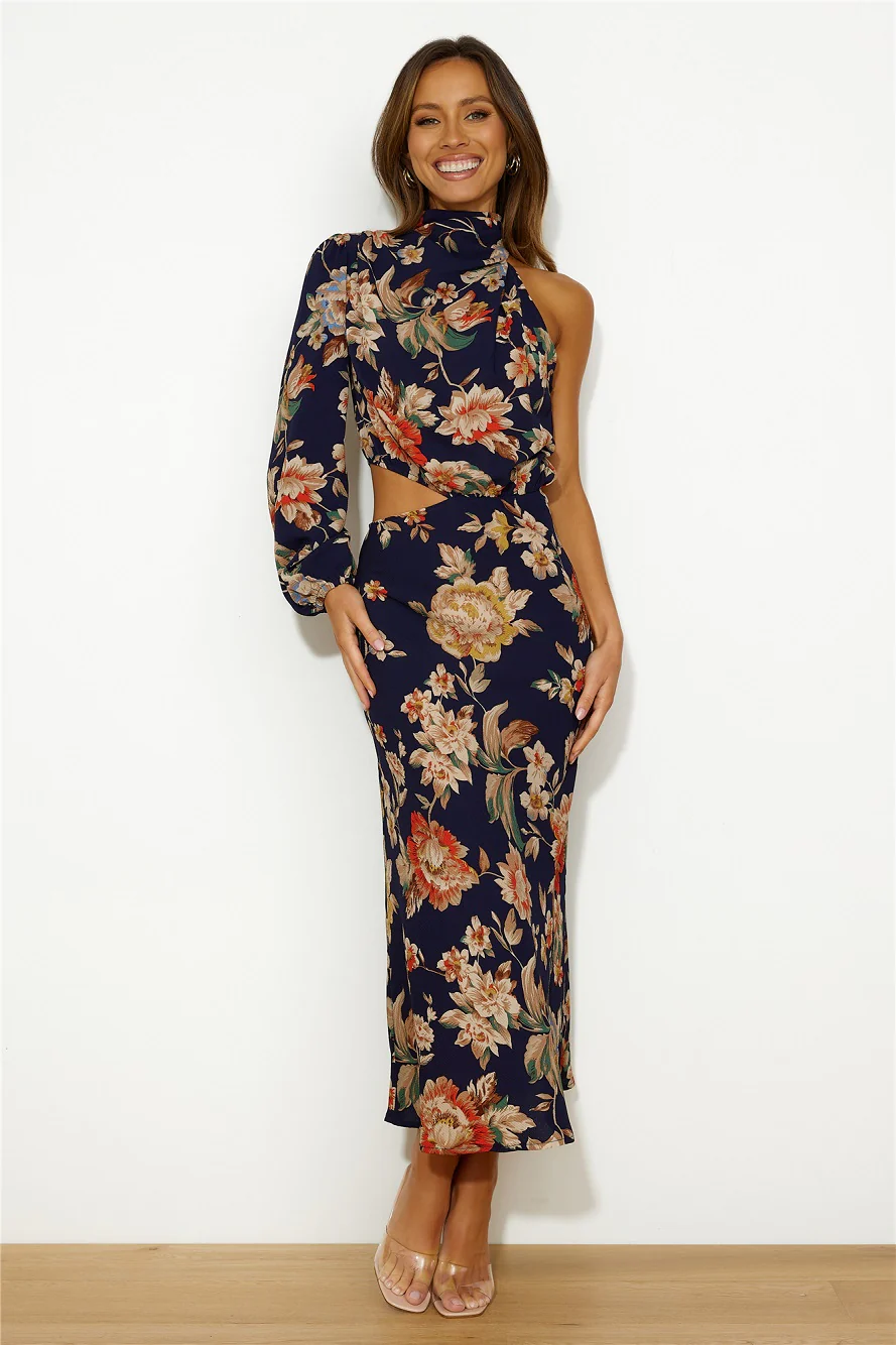 Love Your Needs Midi Dress Navy