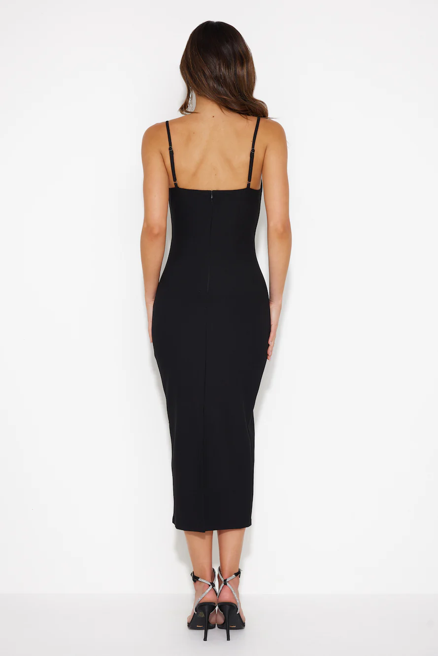 Rising Success Midi Dress Black