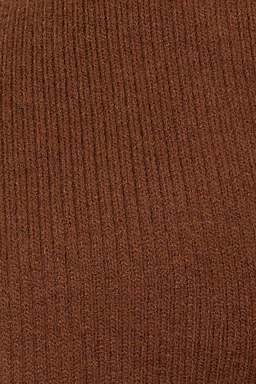 Stylish Winter Knit Top Brown