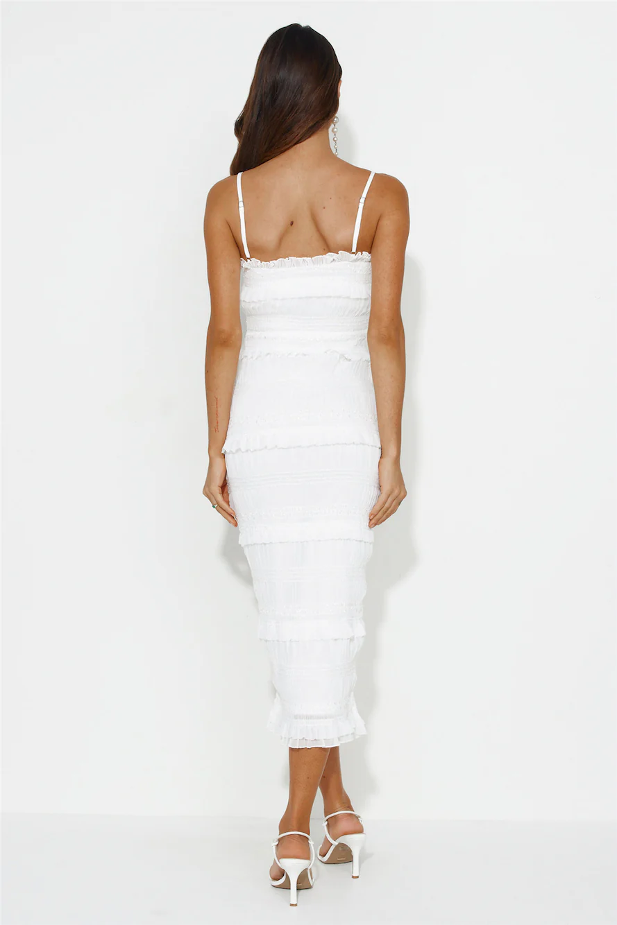 She's Classy Midi Dress White