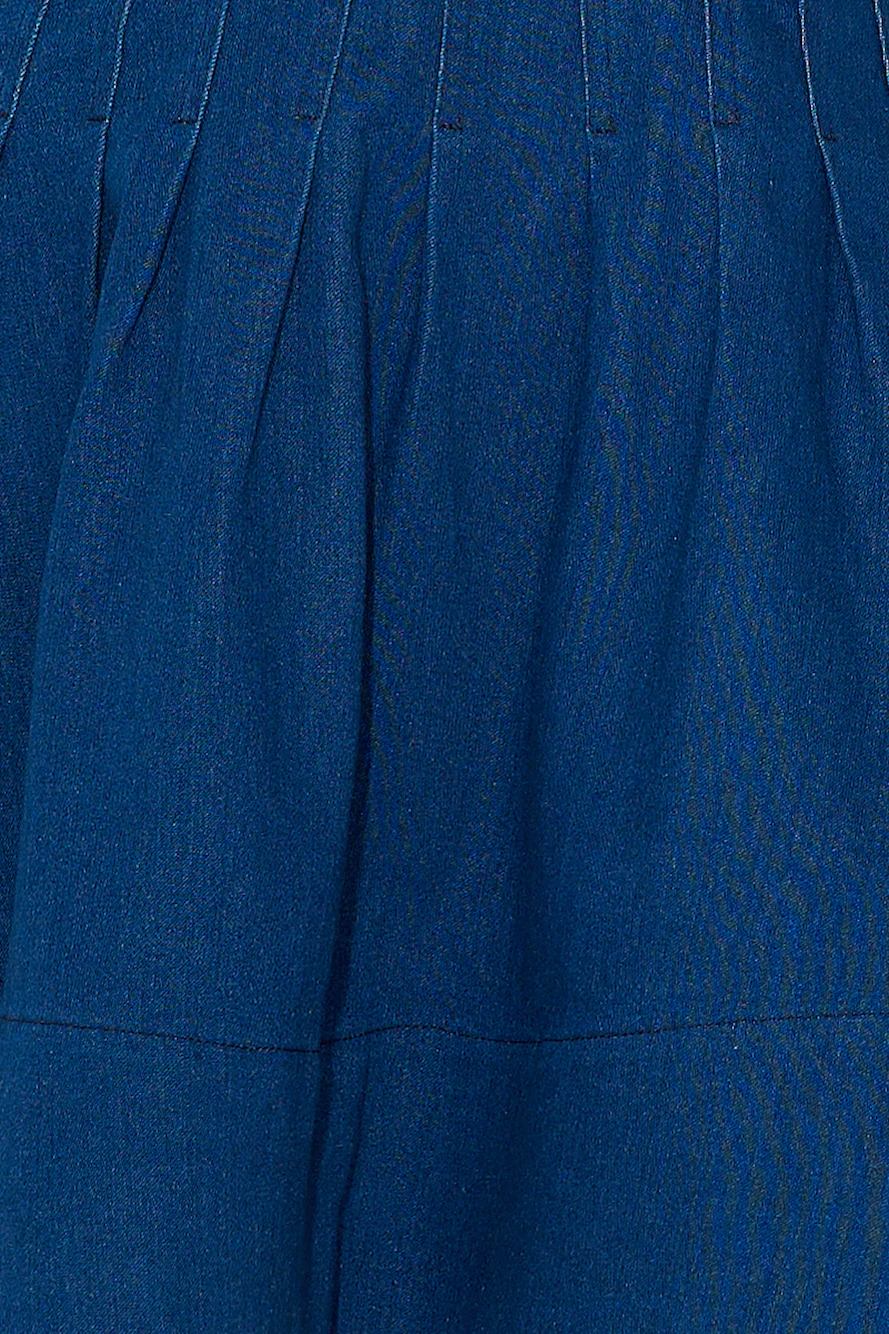 Express Love Letters Denim Mini Dress Navy