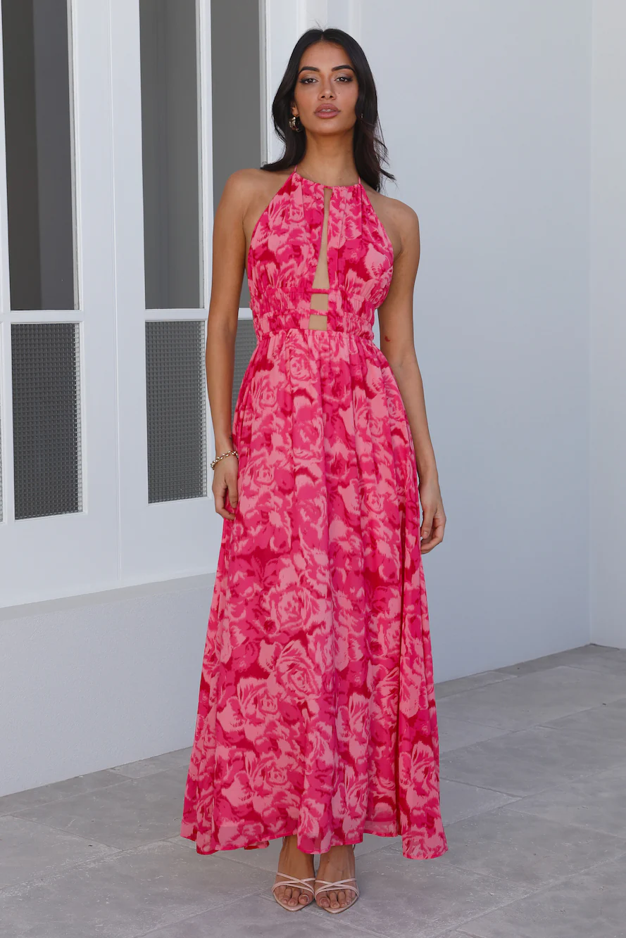 Refreshing Romance Maxi Dress Pink