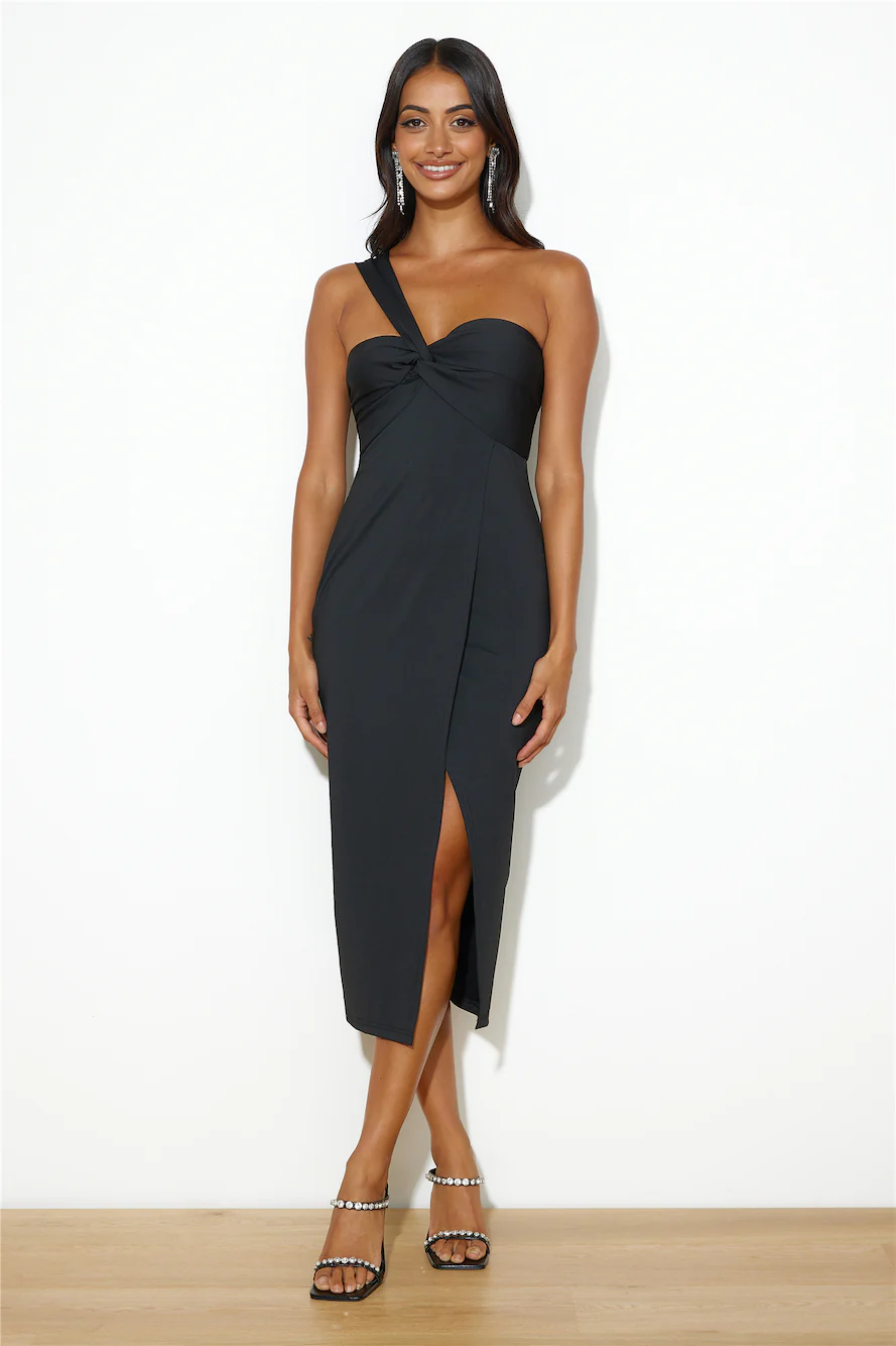 Fit In Everywhere Midi Dress Black