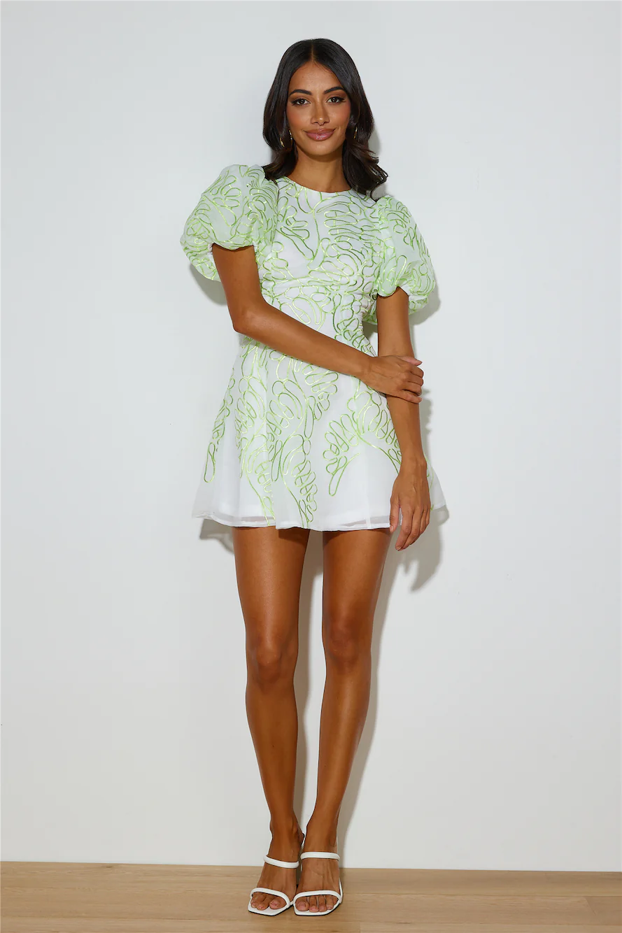 Cutest Event Mini Dress Green