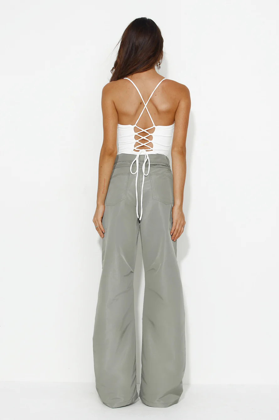 Straight To The Top Bodysuit White