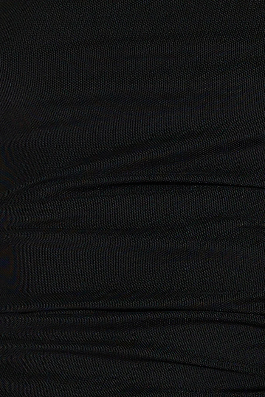 Seen Together Mesh Crop Top Black