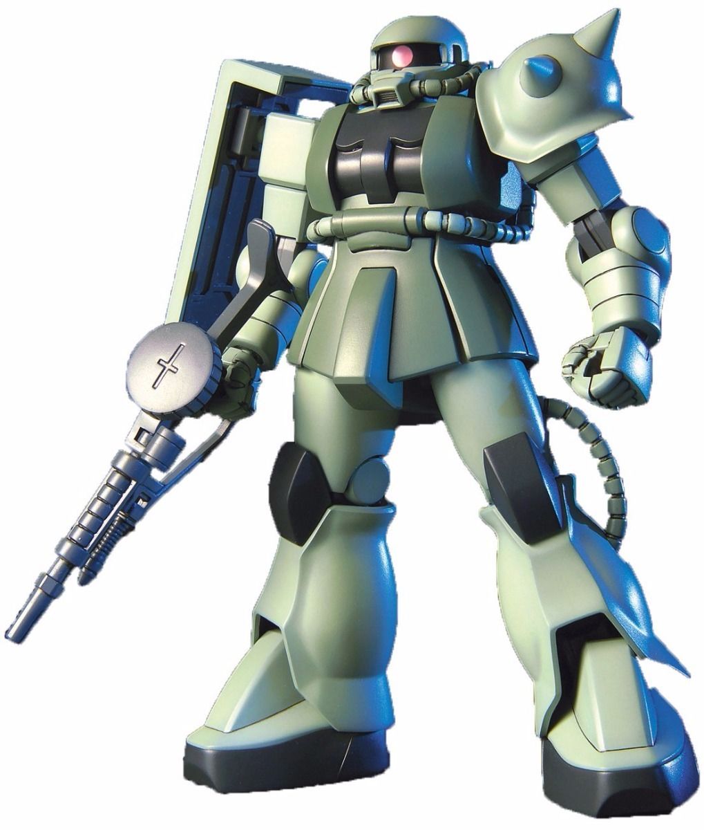 Bandai Hguc 1/144 Ms-06 Zaku Ii Plastic Model Kit Mobile Suit Gundam