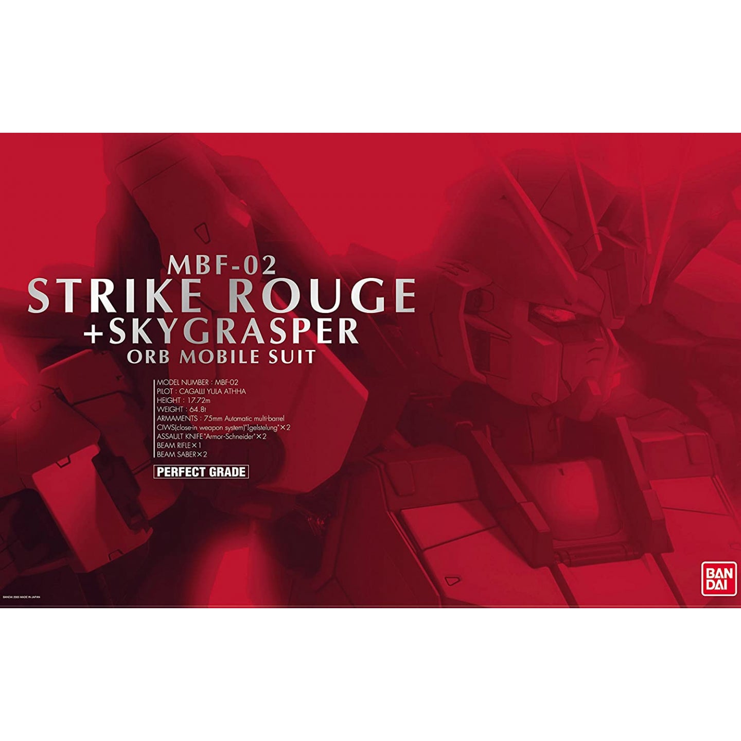 #Bandai Pg Mobile Suit #Gundam Seed Perfect Grade Strike Rouge + Sky Grasper Model Kit Figure