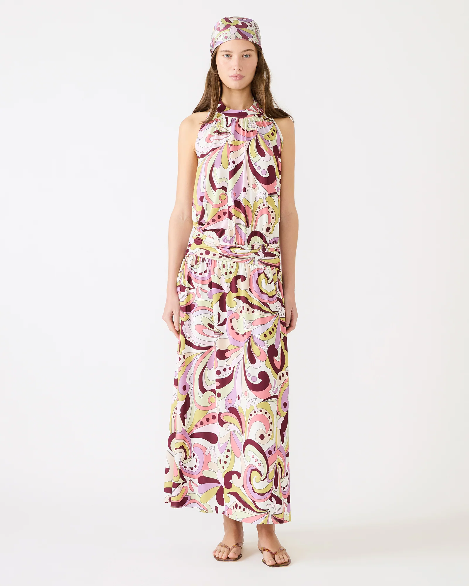 GALA DRESS PETAL PAISLEY