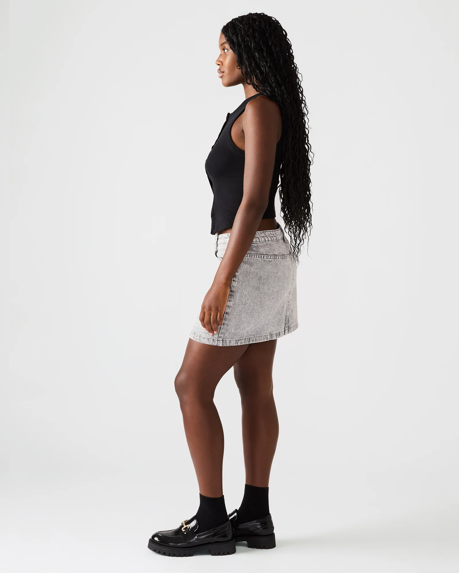BECK SKIRT SILVER